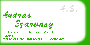 andras szarvasy business card